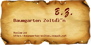 Baumgarten Zoltán névjegykártya
