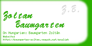 zoltan baumgarten business card